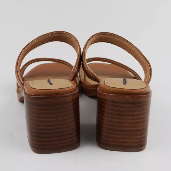 MADEWELL The Saige Double-Strap Sandal in Leather in Desert Camel - Picture 3 of 7